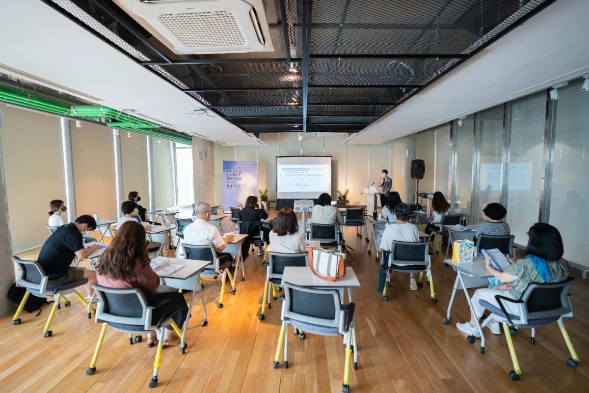 Attendees in a full-day classroom training session